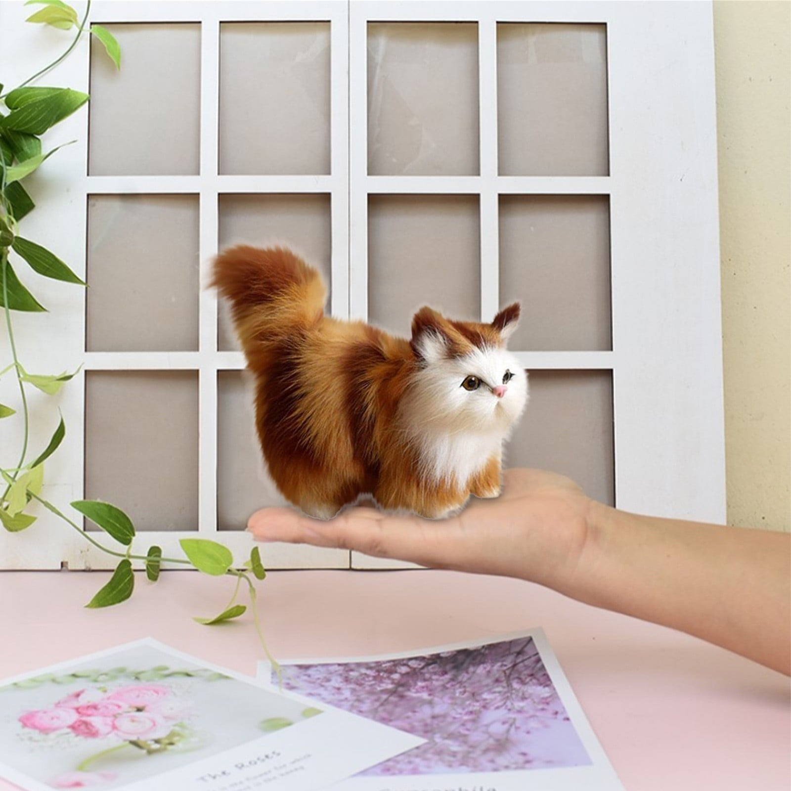 Lifelike Simulation Dog Toy for Kids, Realistic Plush Animal Educational Toy, Soft Artificial Fabric Safe Decor for Home, Desk, Car, No Battery Needed