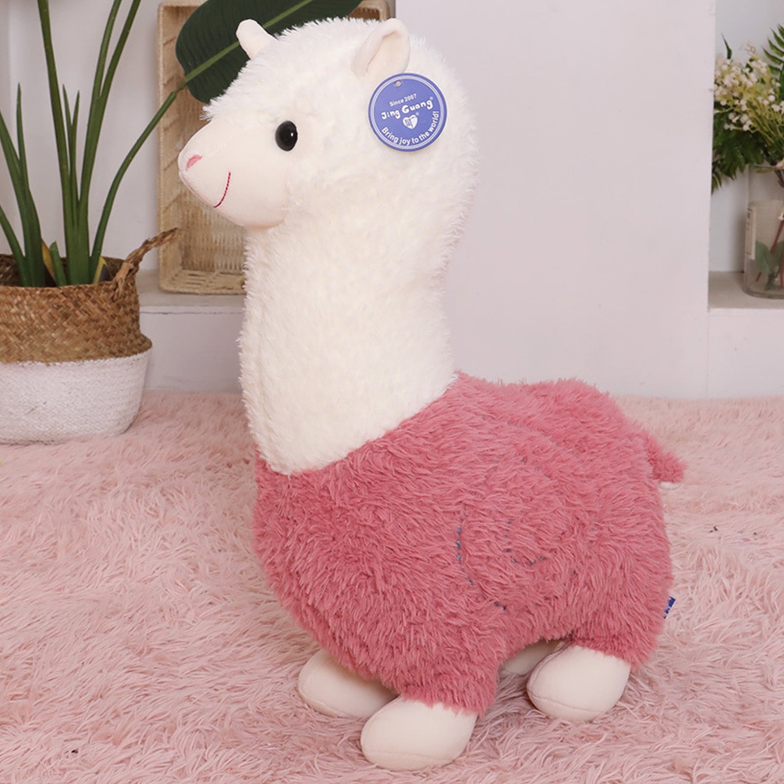 Apmemiss Clearance Alpaca Plush Toy, Llama Stuffed Animal Cute Soft Hug Washable Pillow Fluffy Kawaii Alpaca Plush Doll Gift for Girls Birthday Wedding Home Decor Valentines Day Gifts, 11 inch