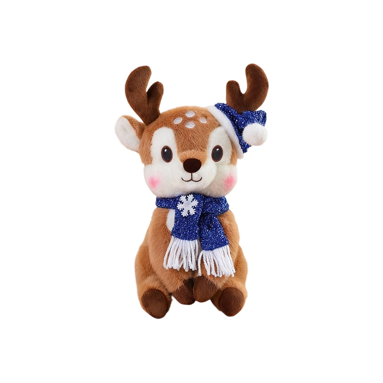 WhimsyHive Christmas Deer Doll Plush Toy, Holiday Stuffed Animal, Perfect for Christmas Decor, Soft and Cute, for Kids and Collectors,H