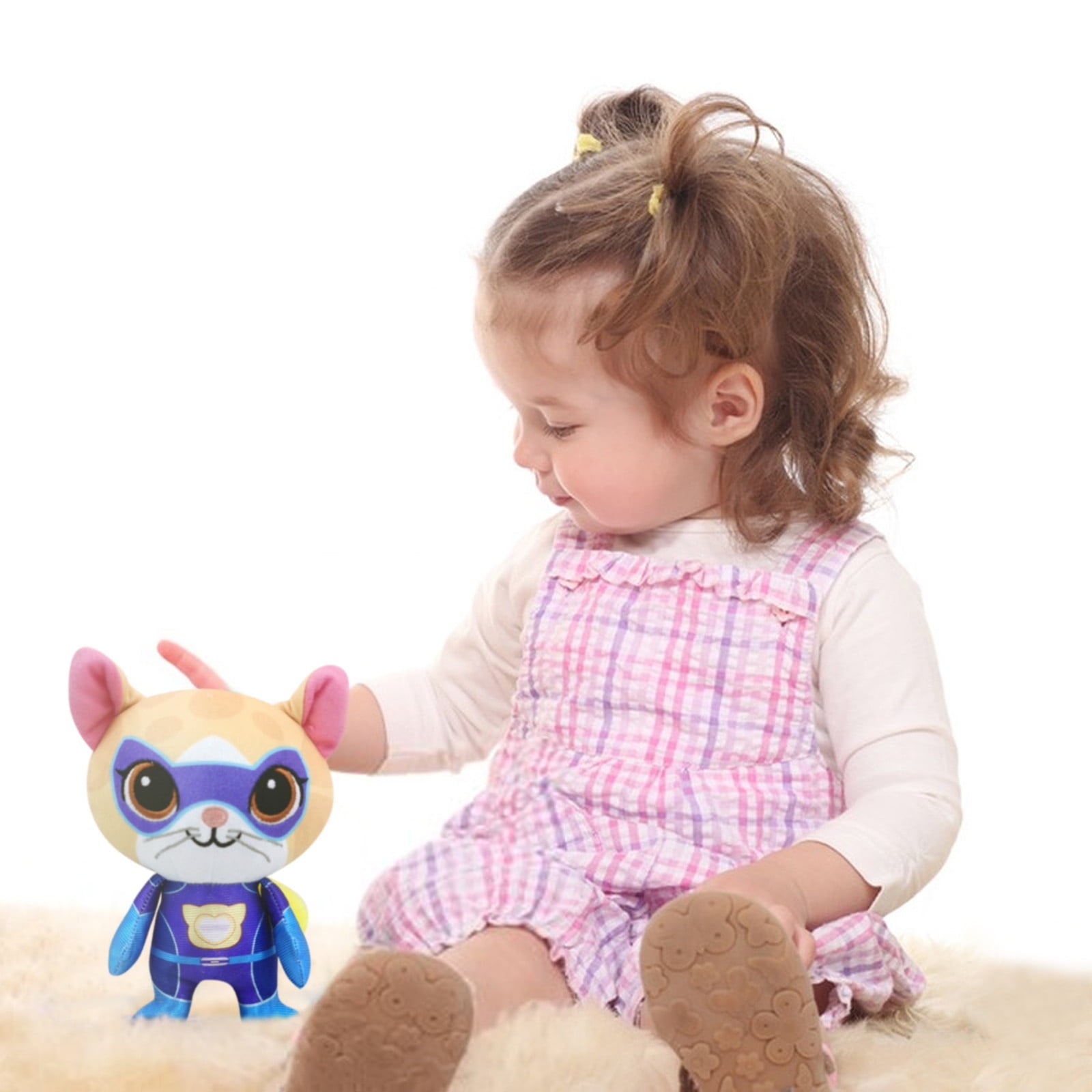 4pcs SuperKitties Plush Toys 7" Stuffed Animals Ultra-Soft Super Kitty Collectible Dolls, Interactive Plush Toy,Super kitty Bitsy Toy Gift for Kids Ages 2+ for Birthday Christmas, Home Nursery Decor